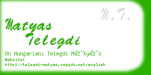 matyas telegdi business card